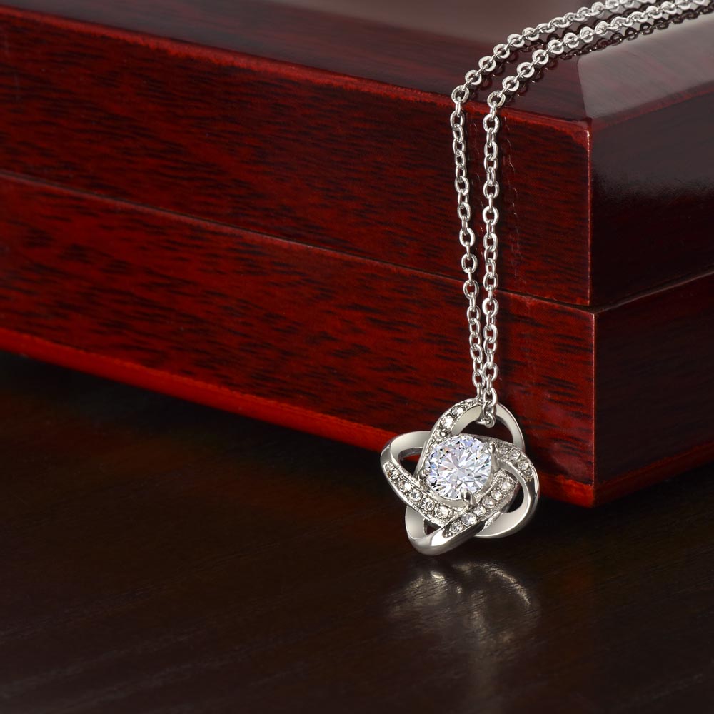 Sparkling Love Knot Necklace