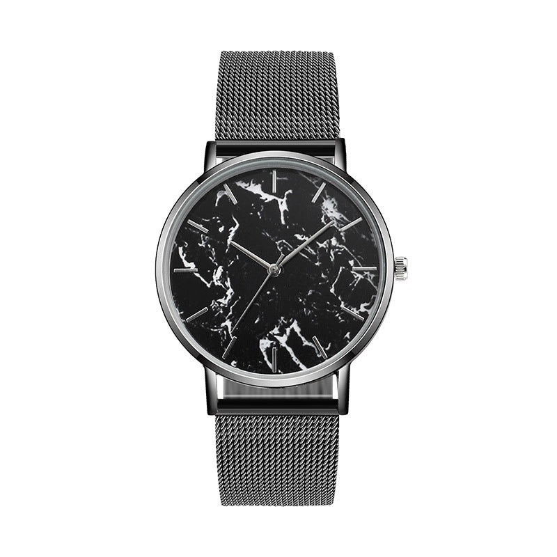 Fashion Wrist Watch (Mesh Band / Marble Face)